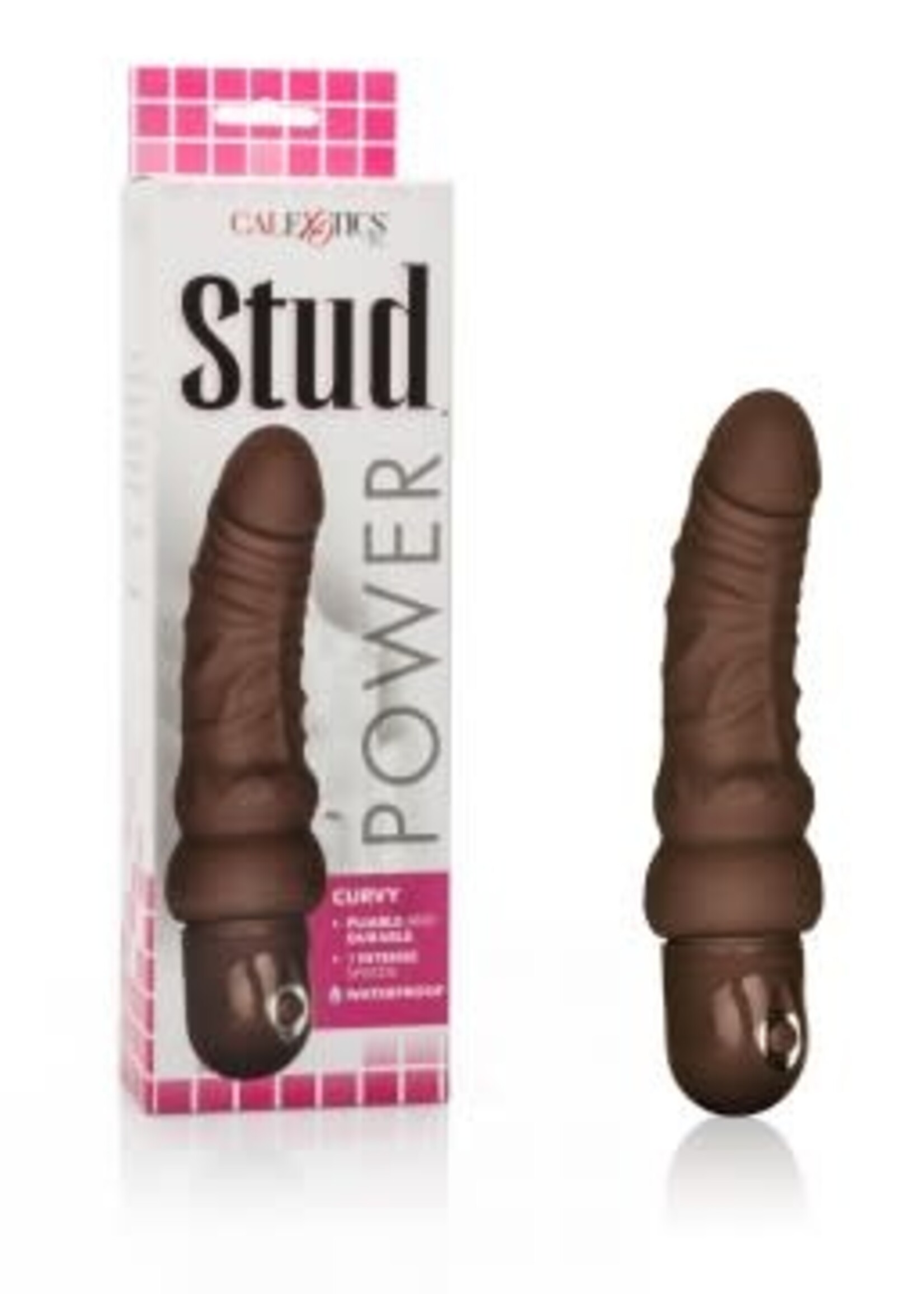California Exotic Novelties Waterproof Power Stud Curvy - Brown
