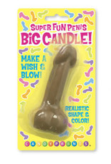 Little Genie Super Fun Big Penis Candle - Brown