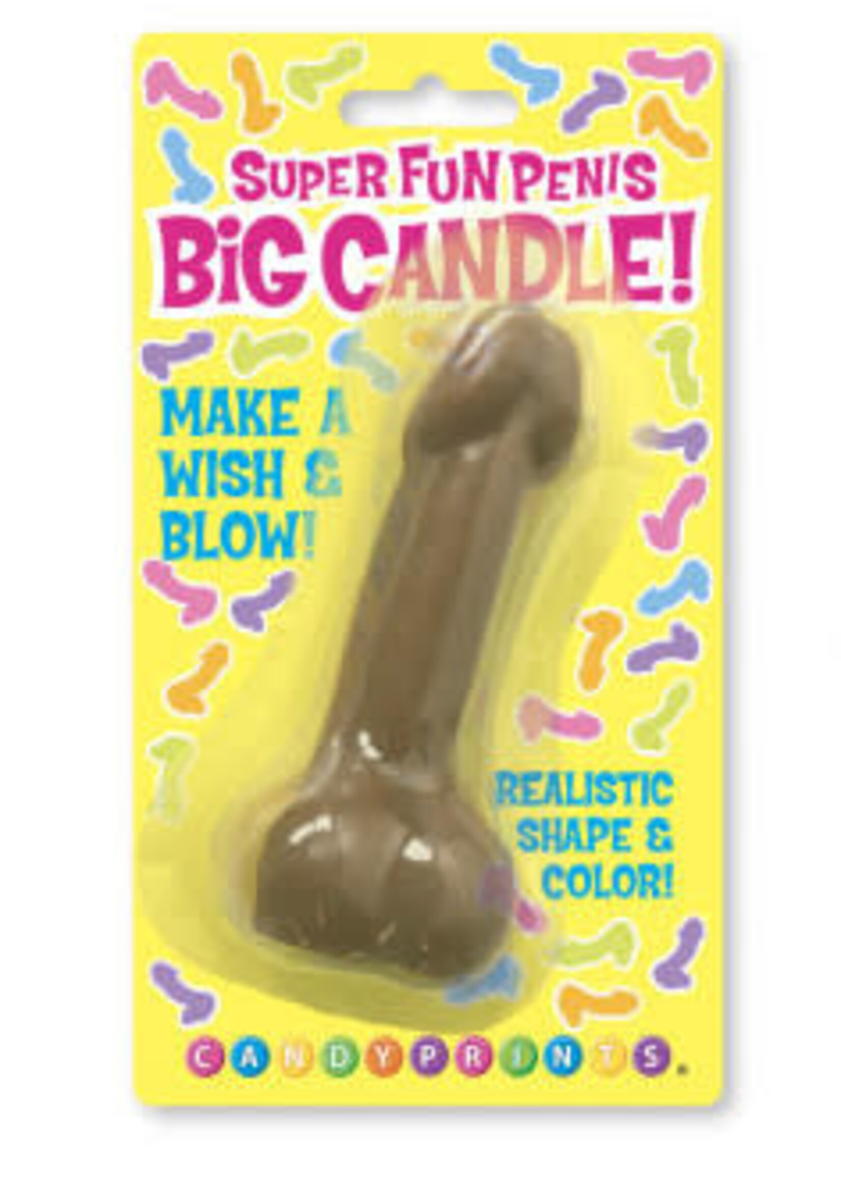 Little Genie Super Fun Big Penis Candle - Brown