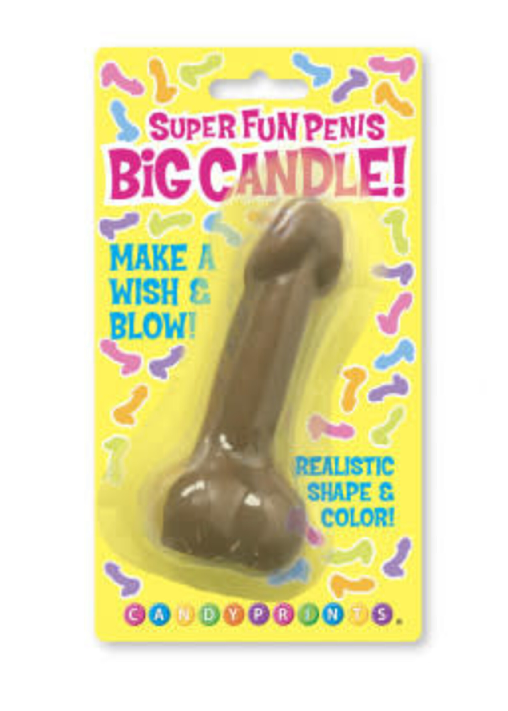 Little Genie Super Fun Big Penis Candle - Brown