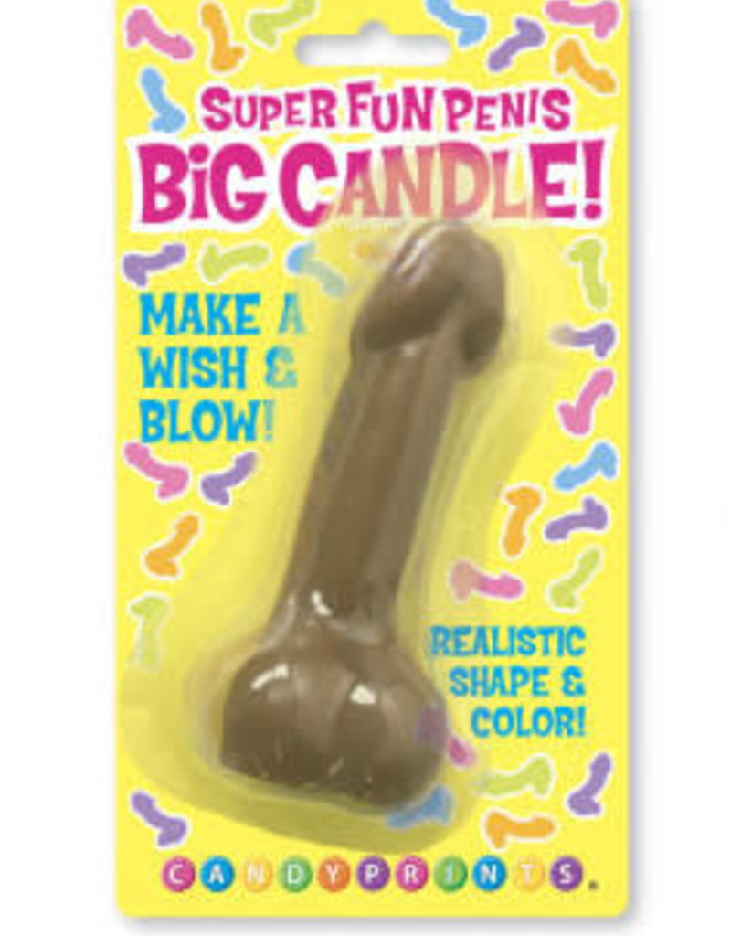 Little Genie Super Fun Big Penis Candle - Brown