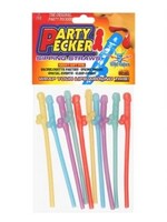 HOTT PRODUCTS Party Pecker Sipping Straws 10 Pc Bag - 5 Assorted Colors