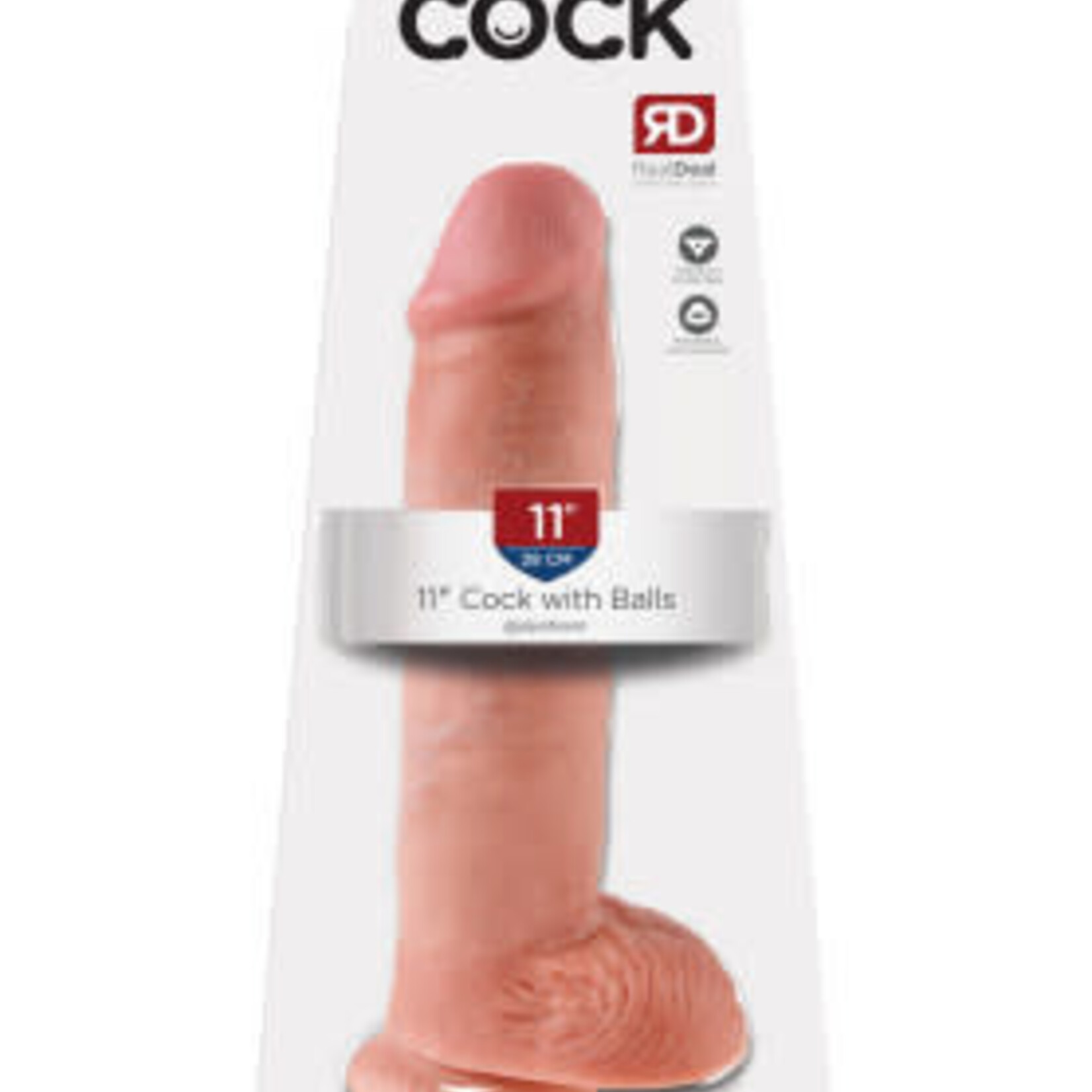 Pipedream King Cock 11-Inch Cock With Balls - Flesh
