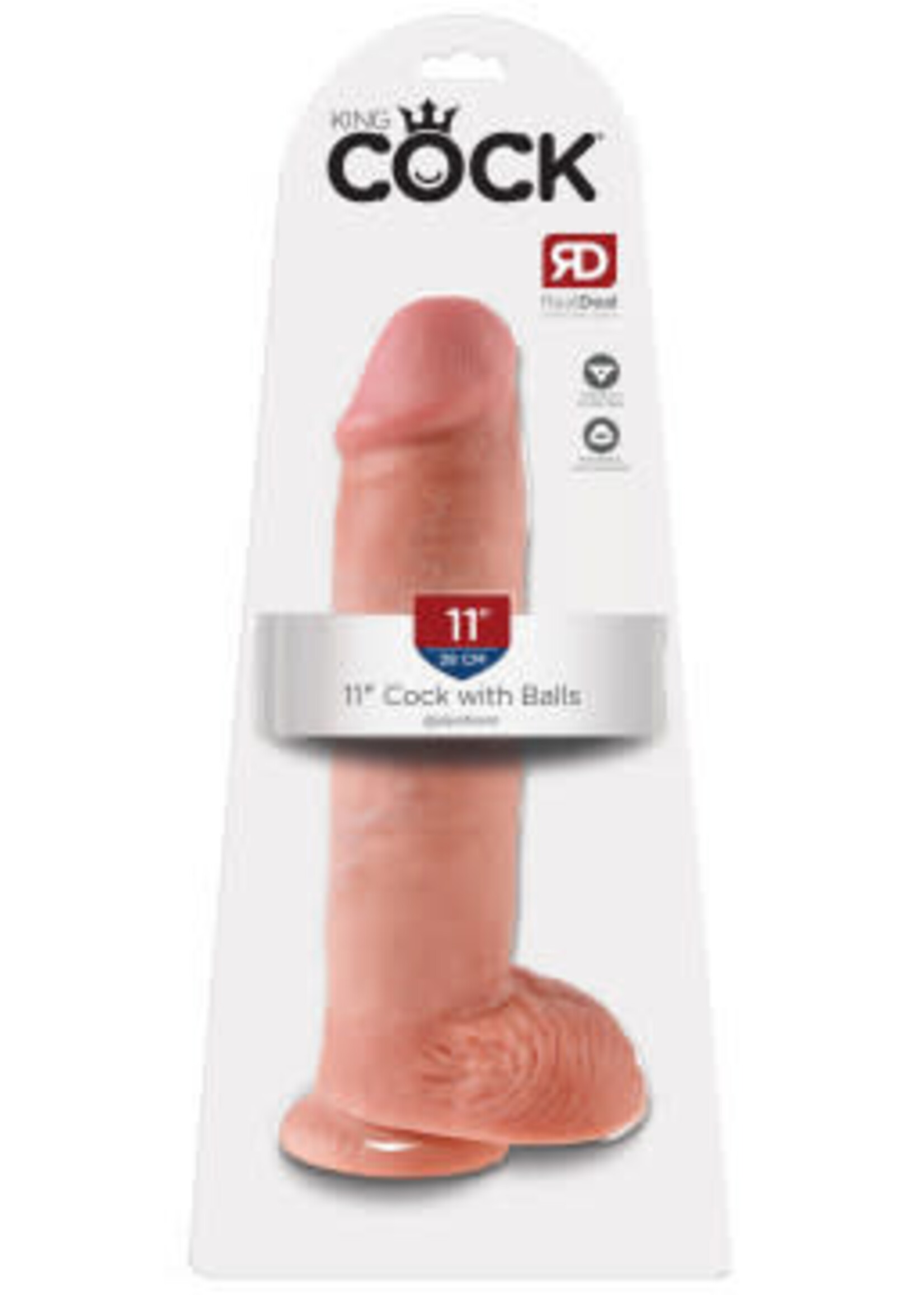 Pipedream King Cock 11-Inch Cock With Balls - Flesh