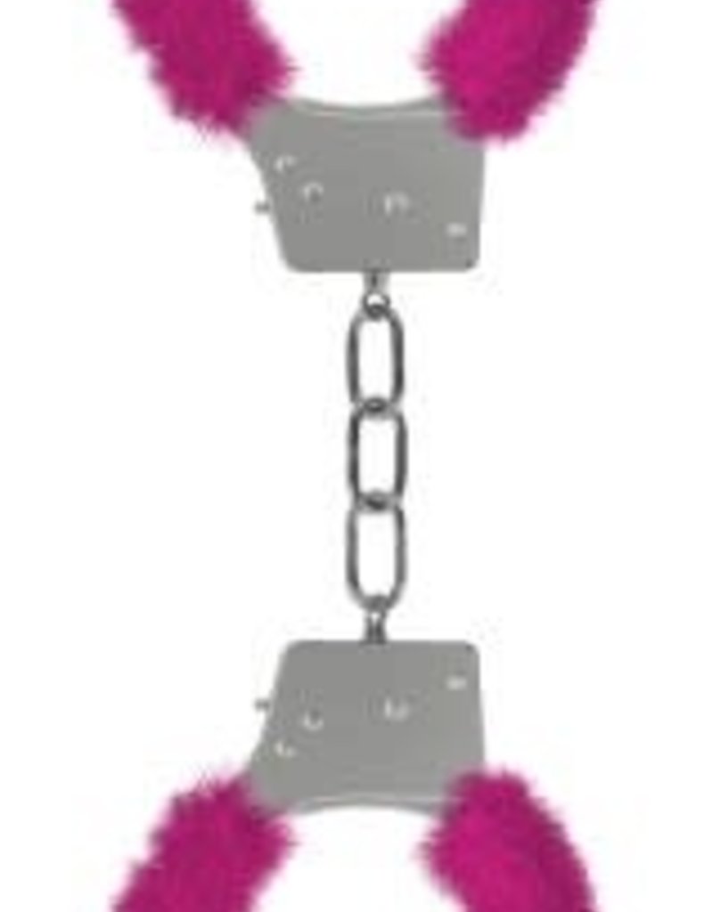 Ouch Beginner's Furry Handcuffs - Pink