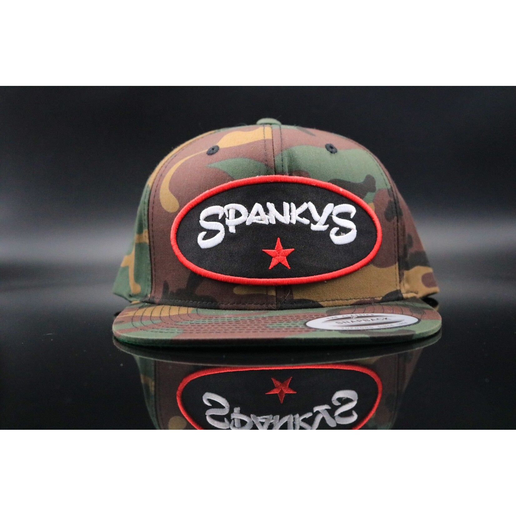 Spanky's Spankys Camouflage Oval Snapback Hat