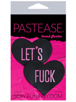 Pastease Pastease Let's Fuck Hearts - Black O/S