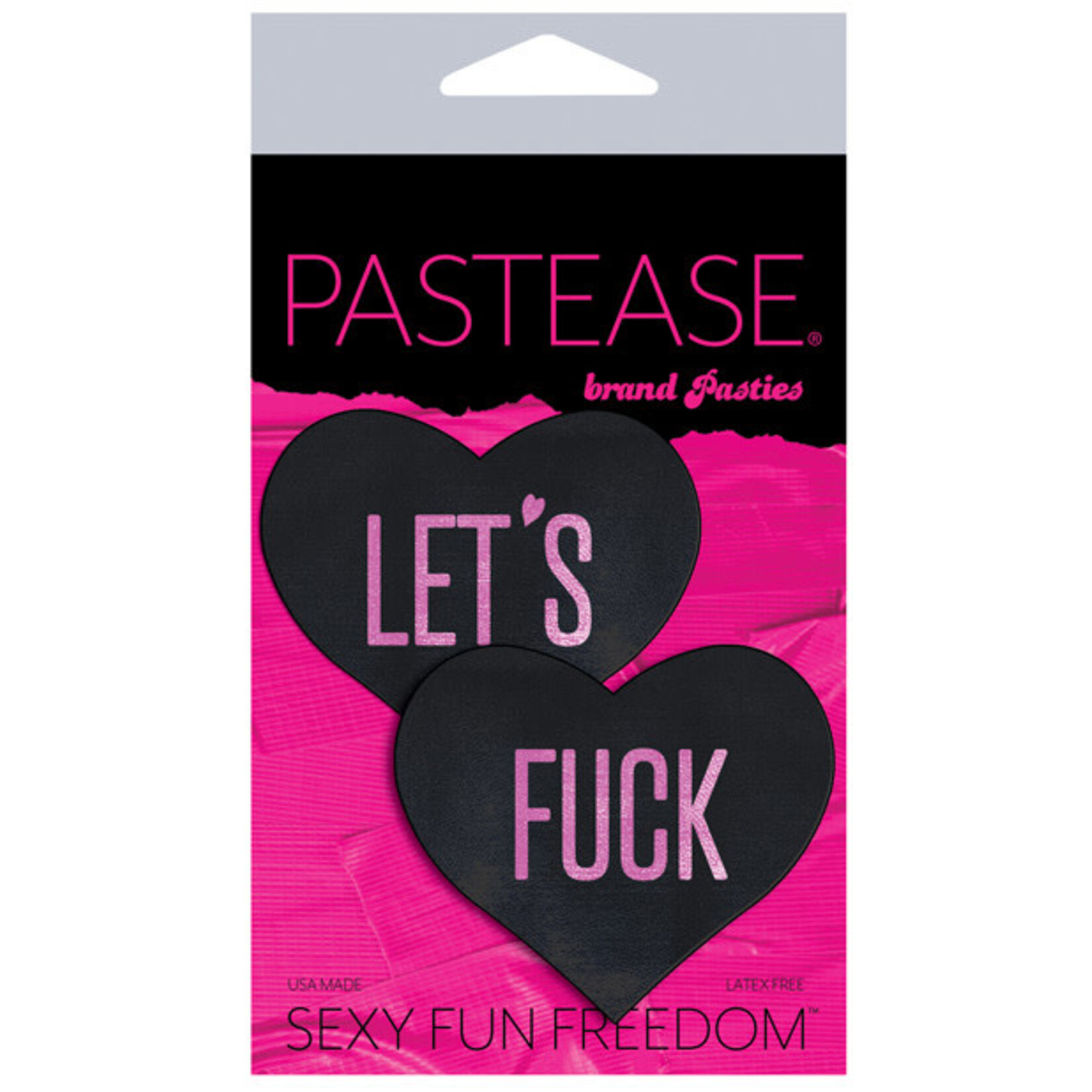 Pastease Pastease Let's Fuck Hearts - Black O/S