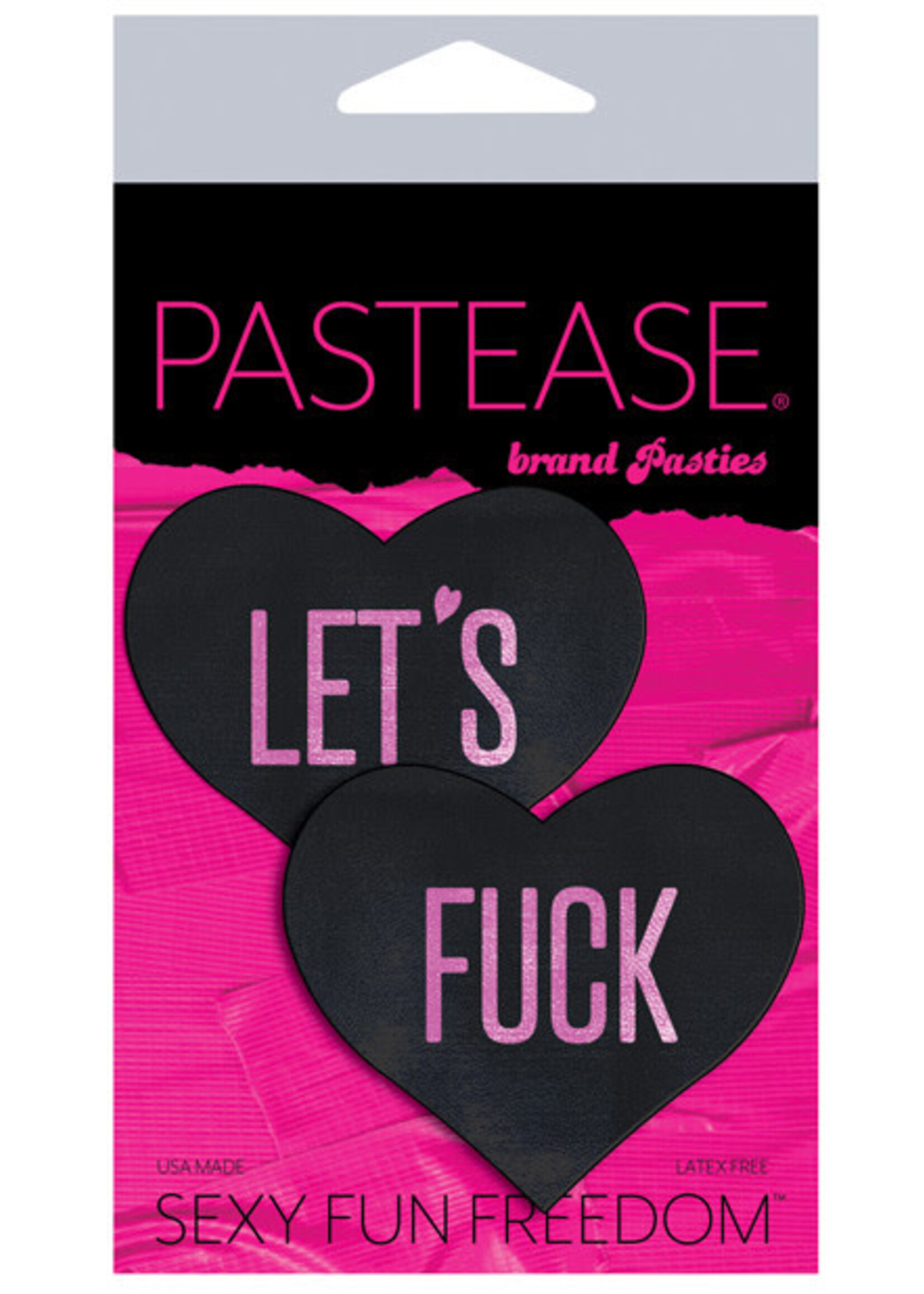 Pastease Pastease Let's Fuck Hearts - Black O/S
