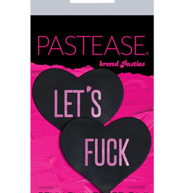 Pastease Pastease Let's Fuck Hearts - Black O/S