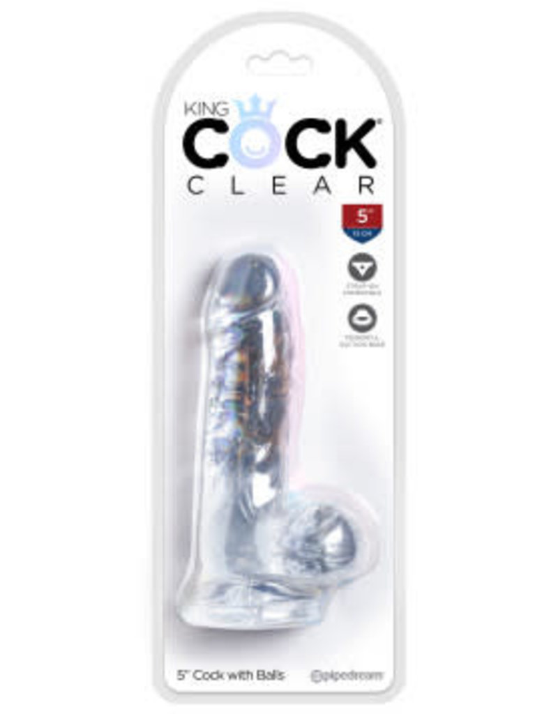 Pipedream King Cock Clear ​5" Cock With Balls