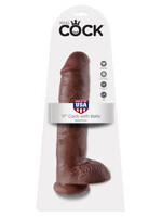 Pipedream King Cock 11 Inch Cock With Balls - Brown