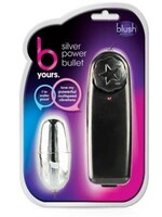 Blush Novelties B Yours - Silver Power Bullet - Black