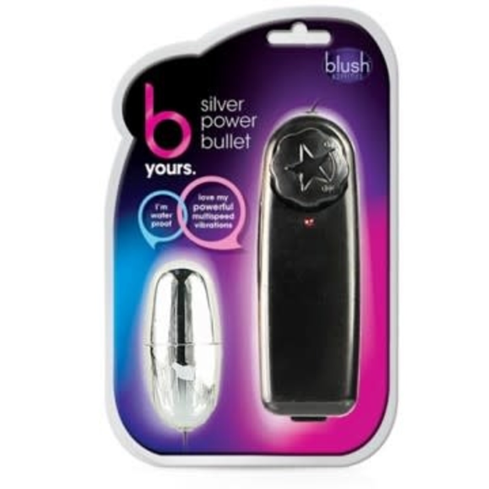 Blush Novelties B Yours - Silver Power Bullet - Black