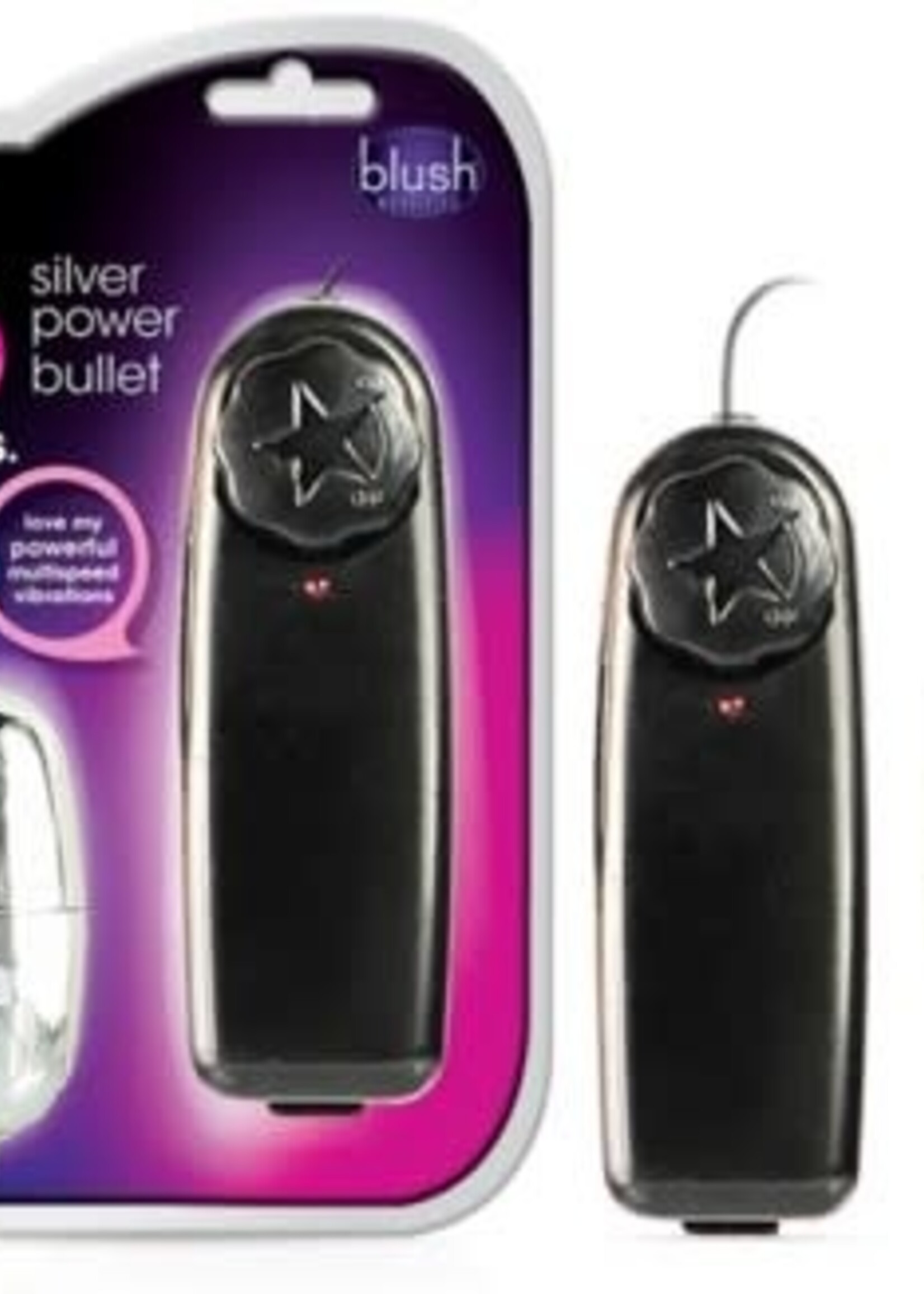 Blush Novelties B Yours - Silver Power Bullet - Black