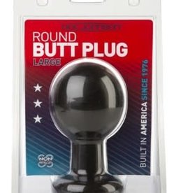 Doc Johnson Round Butt Plug - Large - Black