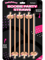 HOTT PRODUCTS Boobie Straws 6 Pk (Flesh Color)