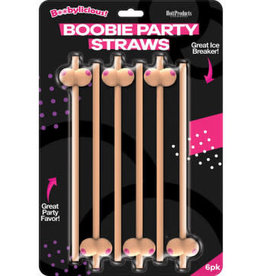 HOTT PRODUCTS Boobie Straws 6 Pk (Flesh Color)