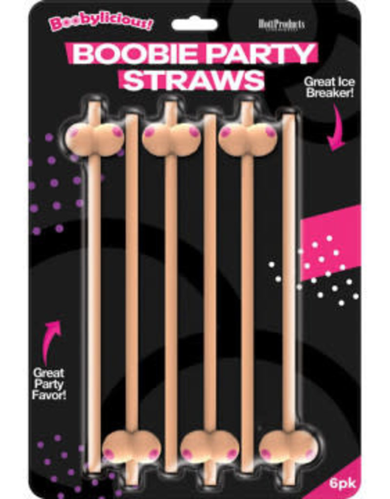 HOTT PRODUCTS Boobie Straws 6 Pk (Flesh Color)