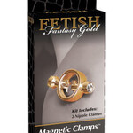 Pipedream Fetish Fantasy Gold Magnetic Clamps - Gold