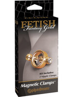 Pipedream Fetish Fantasy Gold Magnetic Clamps - Gold