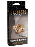 Pipedream Fetish Fantasy Gold Magnetic Clamps - Gold