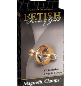 Pipedream Fetish Fantasy Gold Magnetic Clamps - Gold