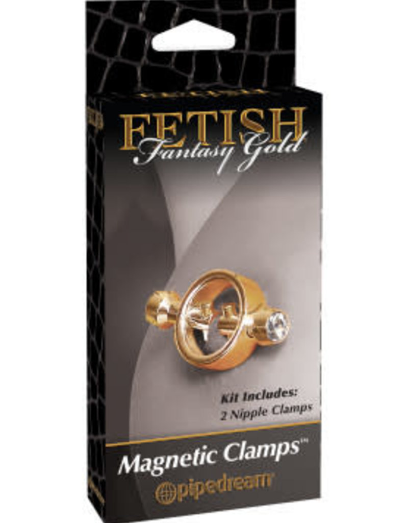 Pipedream Fetish Fantasy Gold Magnetic Clamps - Gold