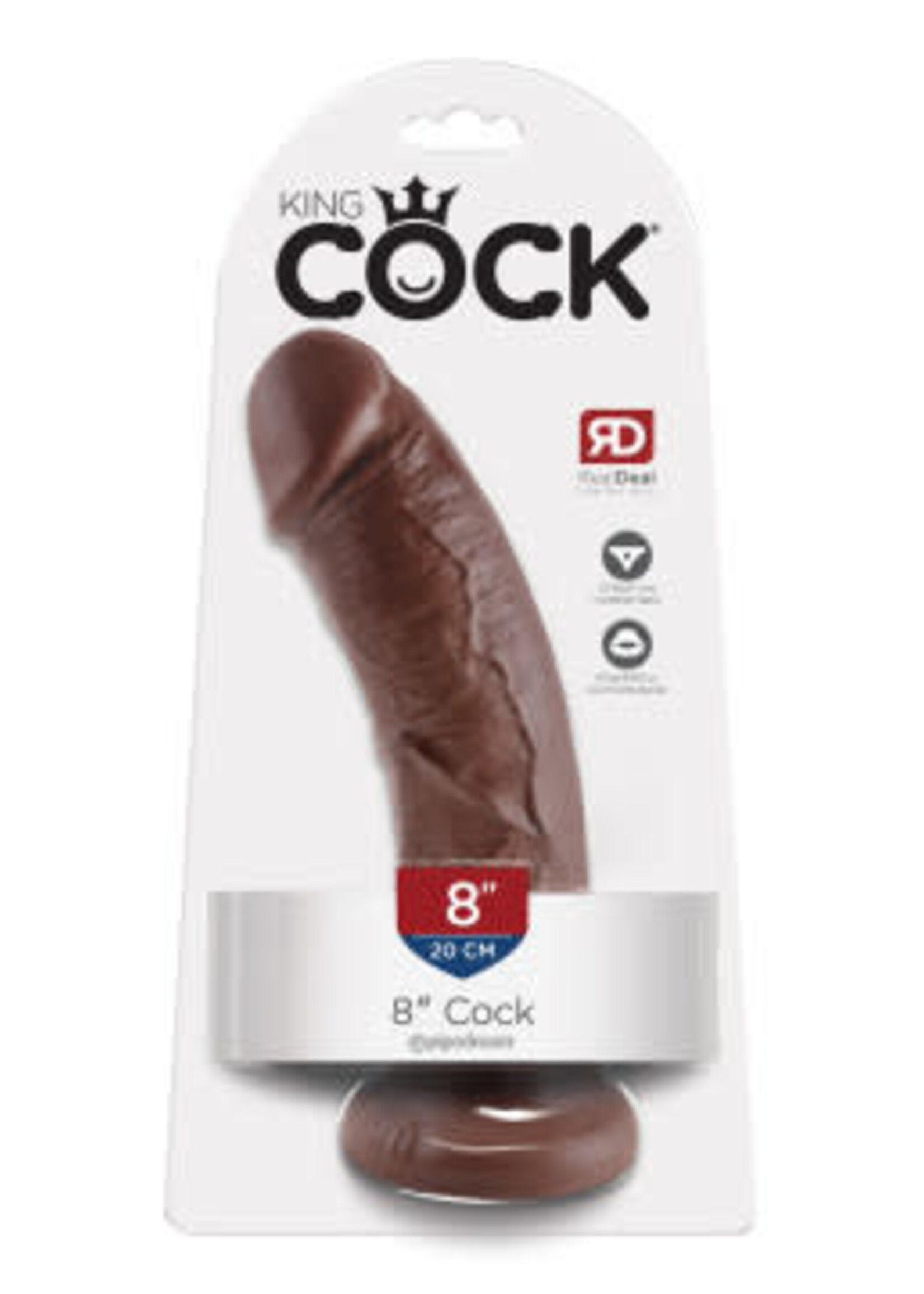 Pipedream King Cock 8-Inch Cock Brown