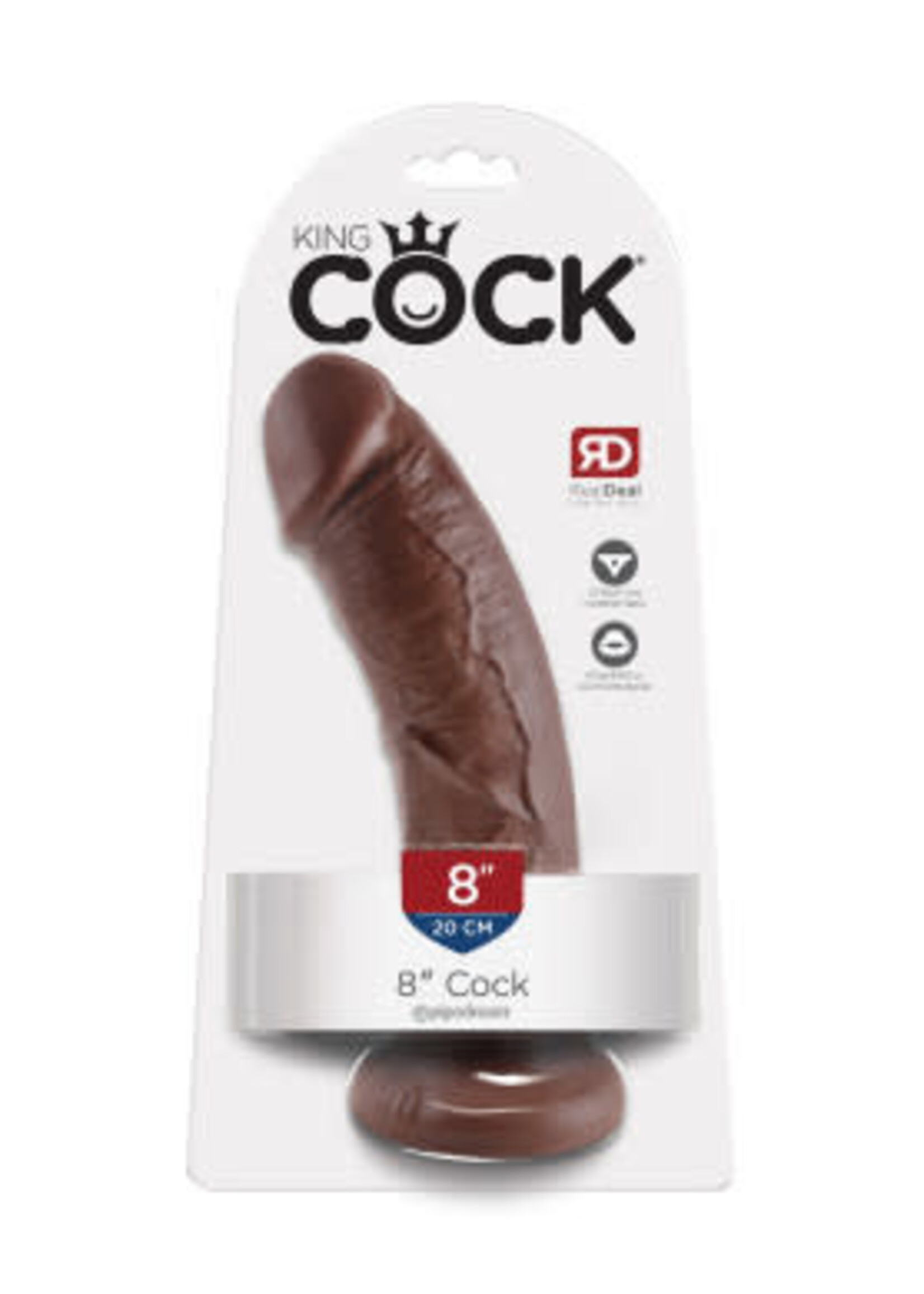 Pipedream King Cock 8-Inch Cock Brown