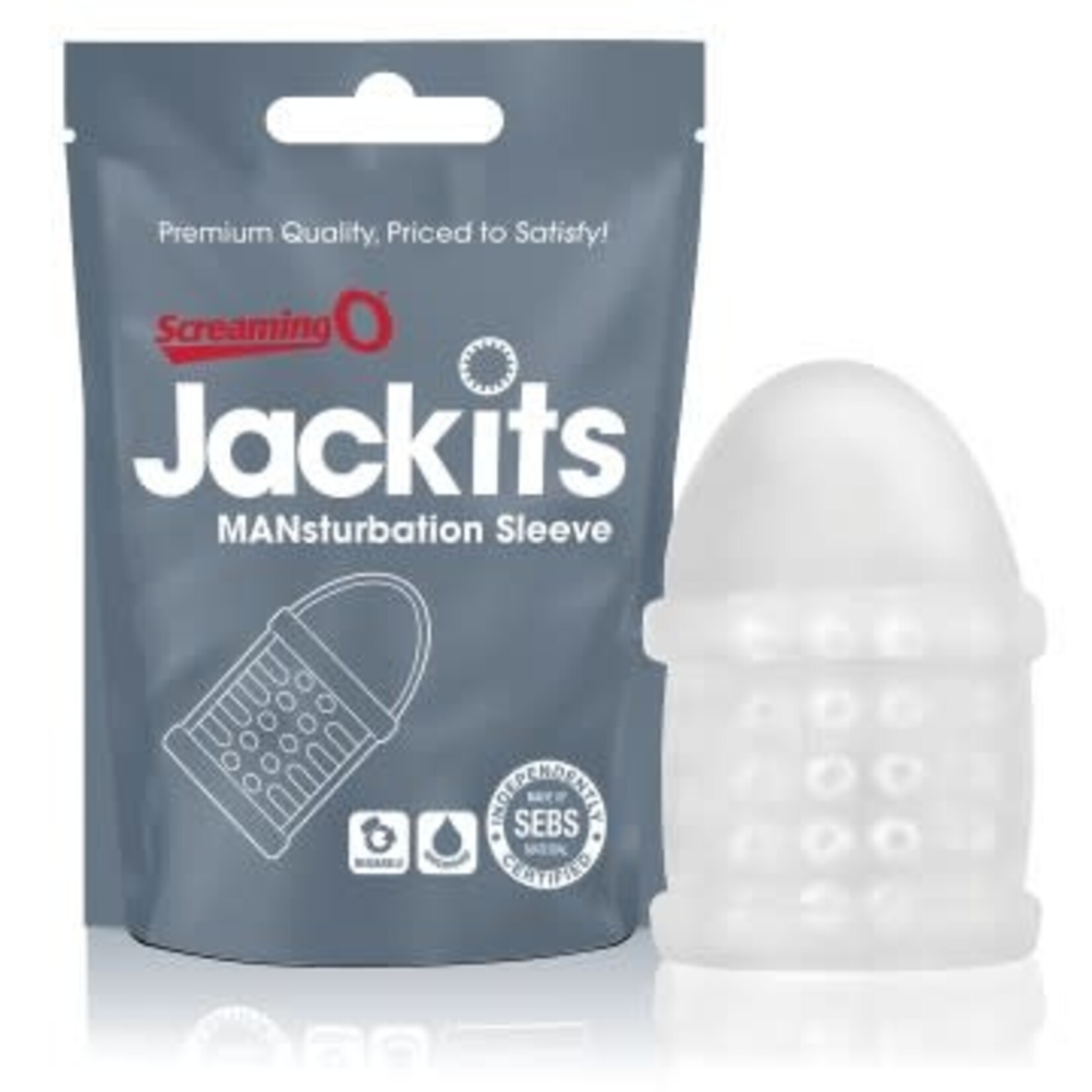 Screaming O Jackits Mansturbation Sleeve - Clear