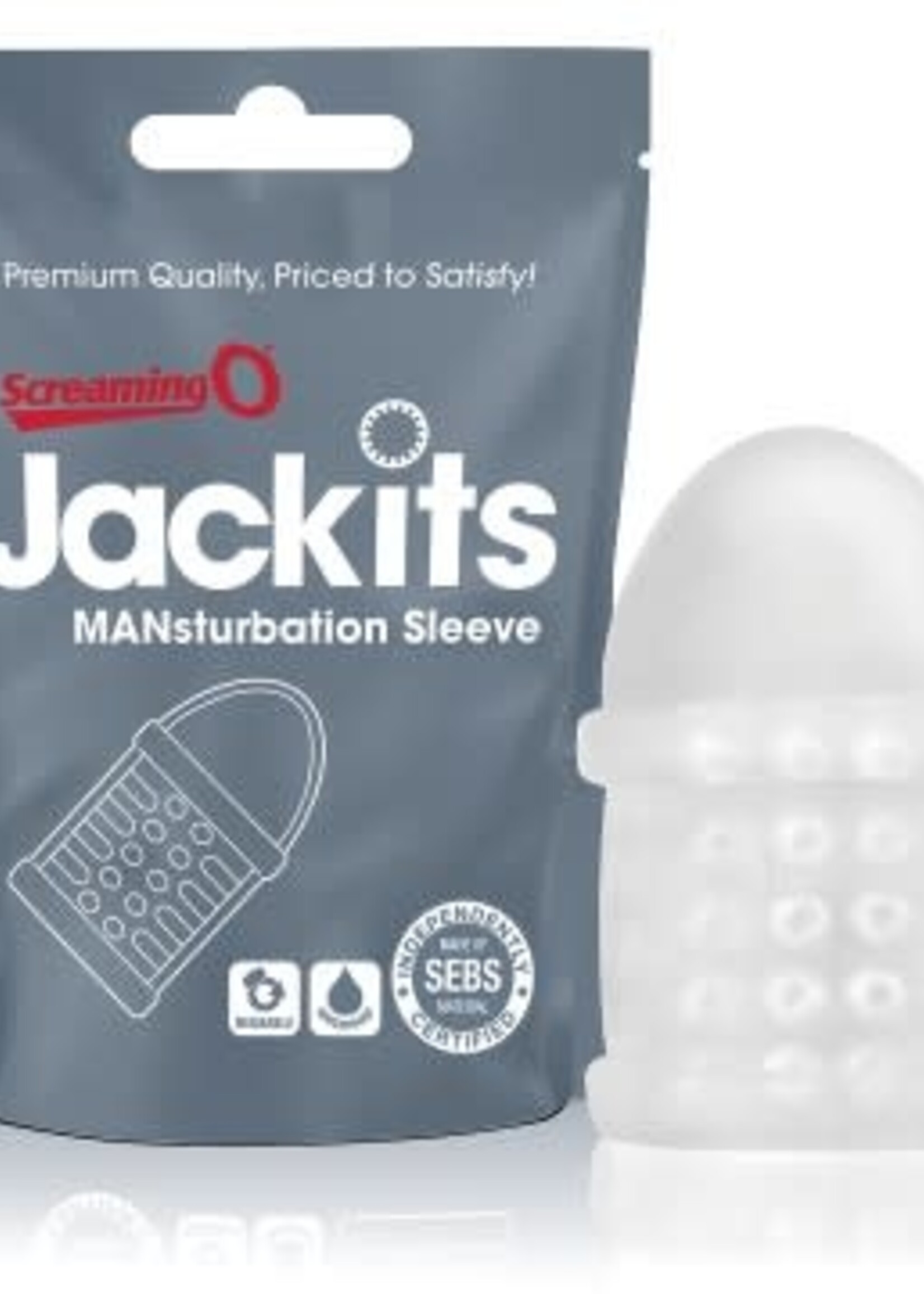 Screaming O Jackits Mansturbation Sleeve - Clear