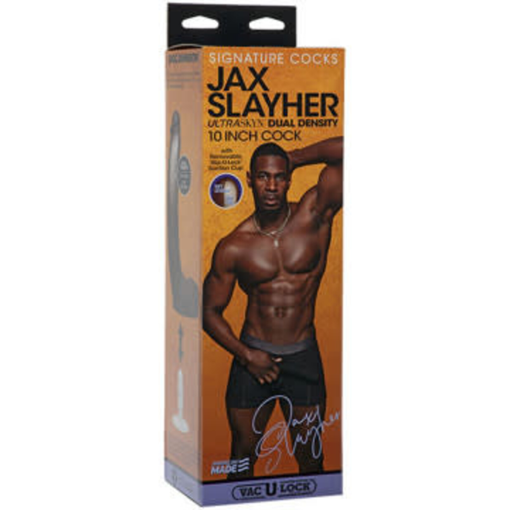 Doc Johnson Signature Cocks - Jax Slayher - 10 Inch Ultraskyn Cock With Removable Vac-U-Lock Suction Cup