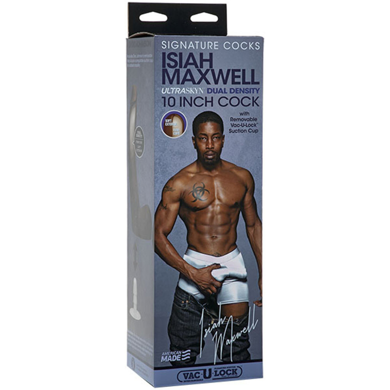 Doc Johnson Signature Cocks - Isiah Maxwell - 10 Inch Ultraskyn Cock With Removable Vac-U-Lock Suction Cup