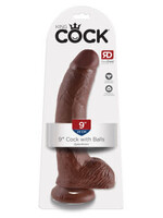 Pipedream King Cock 9-Inch Cock With Balls - Brown