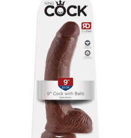 Pipedream King Cock 9-Inch Cock With Balls - Brown
