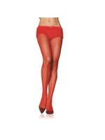 Leg Avenue Fishnet Pantyhose - One Size - Red