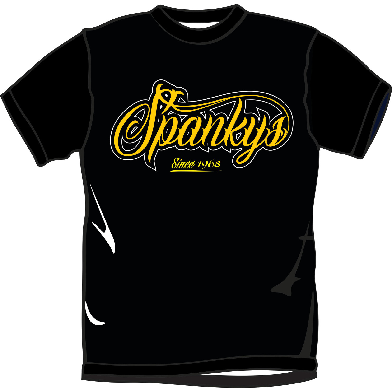 Spanky's Spankys Cursive Logo - Black