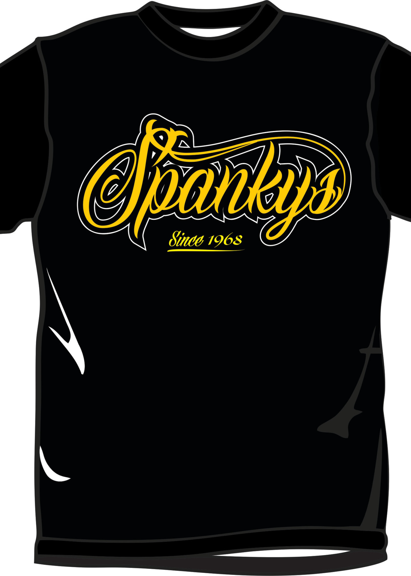 Spanky's Spankys Cursive Logo - Black