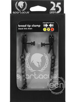 Spartacus Blackline Adjustable Broad Tip Nipple Clamps Black