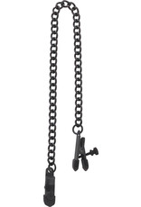 Spartacus Blackline Adjustable Broad Tip Nipple Clamps Black