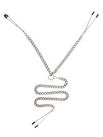 Spartacus Y Style Adjustable Tweezer Nipple Clamps With Clit Clamp Silver