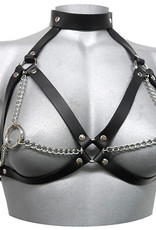 Kookie INTL Black Latogo Leather Chain Top - OS