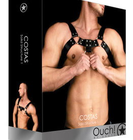Shots Ouch! Shots Ouch Costas Solid Structure 1 Body Harness - Black