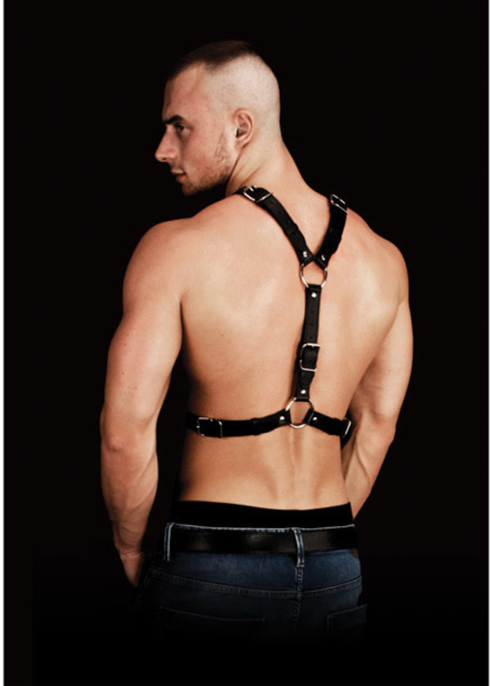 Shots Ouch! Shots Ouch Thanos Chest Centerpiece Body Harness - Black