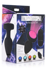 XR Brands Booty Sparks 7x Light Up Rechargeable Anal Plug - Small