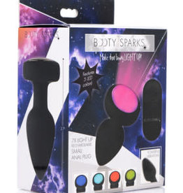 XR Brands Booty Sparks 7x Light Up Rechargeable Anal Plug - Small