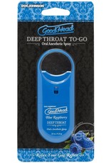 Doc Johnson Goodhead - Deep Throat Spray to-Go - Blue Raspberry - .33 Oz.