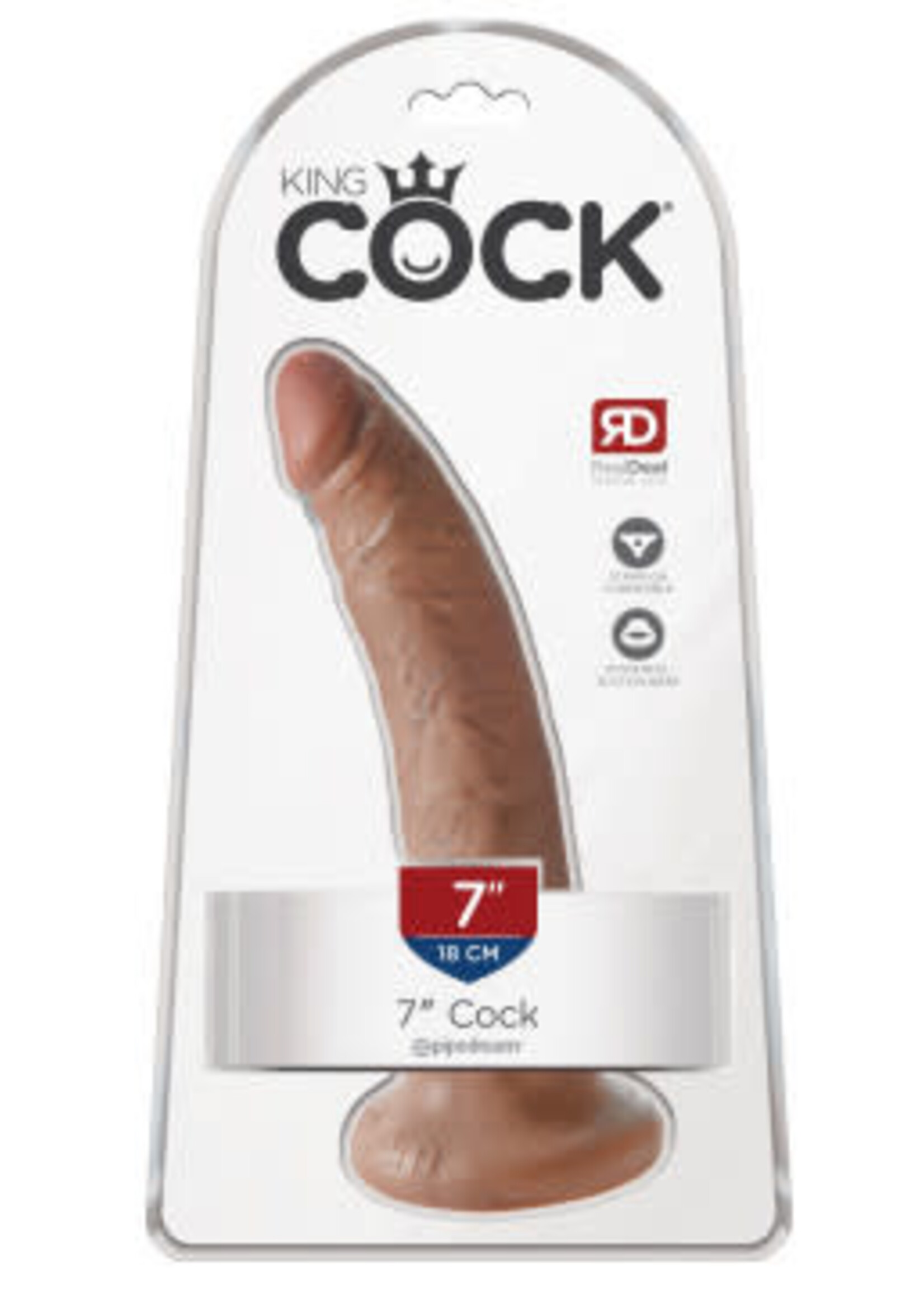 Pipedream King Cock 7" Cock - Tan