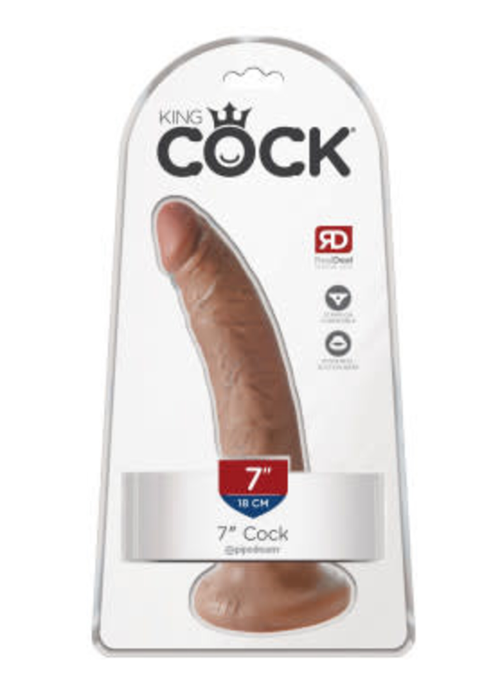 Pipedream King Cock 7" Cock - Tan